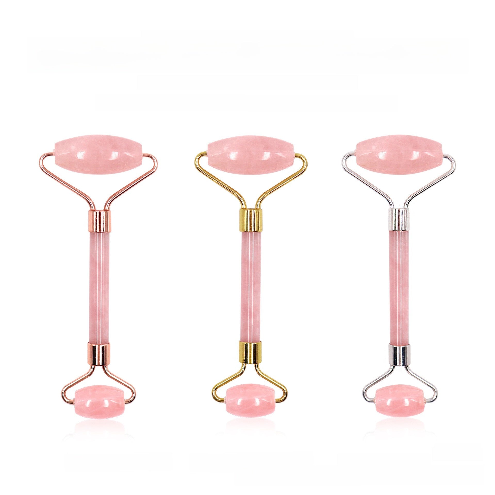 Jade Facial Massager Scraping Board Rose Quartz Roller