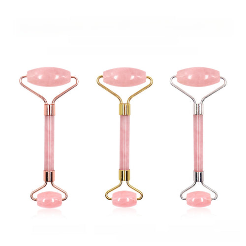 Jade Facial Massager Scraping Board Rose Quartz Roller