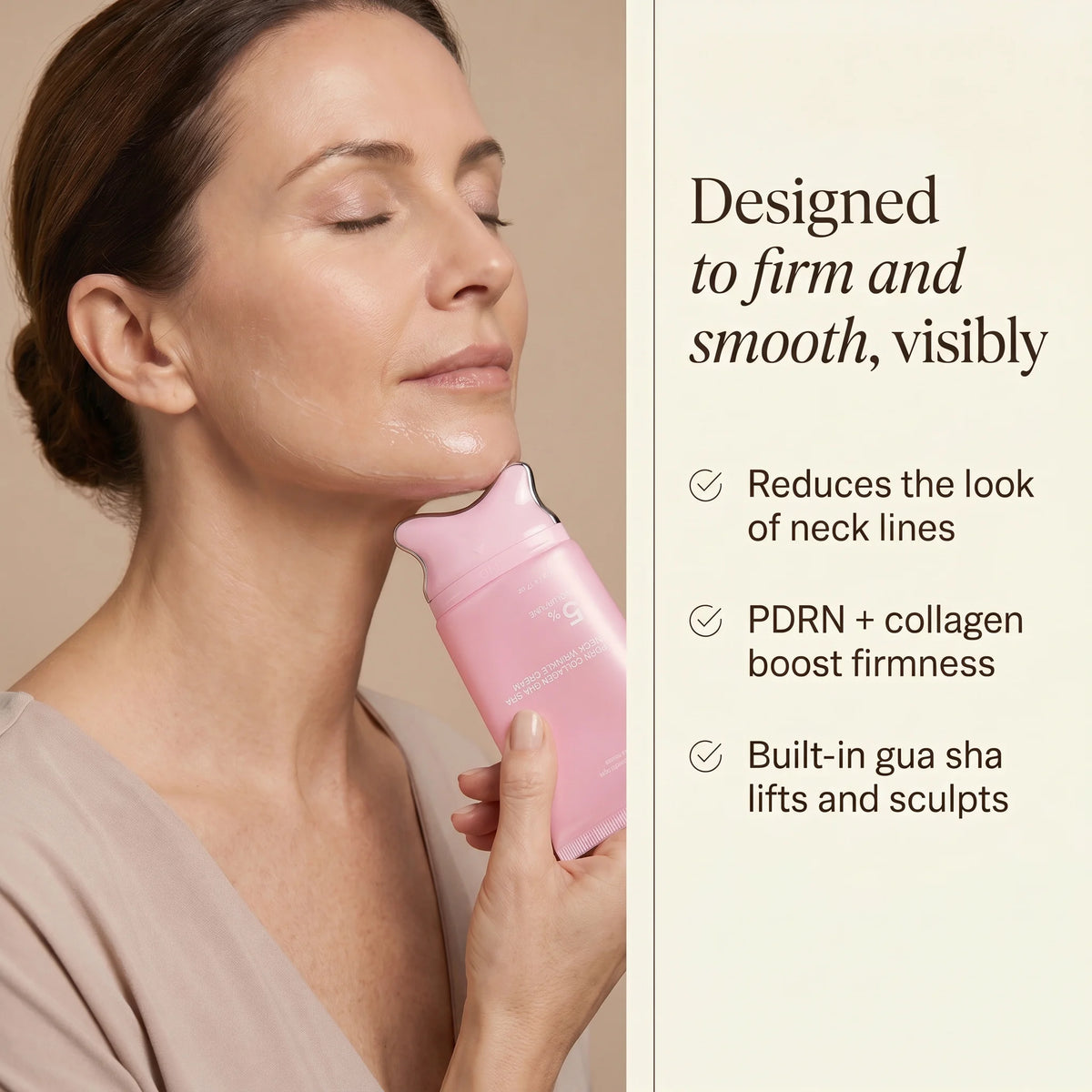 Neck and Face Jaw Massage Colléora Collagen Cream